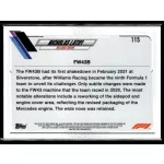 2021 Topps Chrome Formula 1 F1 CARS #115 Nicholas Latifi
