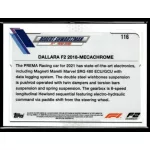 2021 Topps Chrome Formula 1 F2 CARS #116 Robert Shwartzman