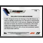 2021 Topps Chrome Formula 1 F2 CARS #118 Felipe Drugovich