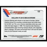 2021 Topps Chrome Formula 1 F2 CARS #122 Ralph Boschung