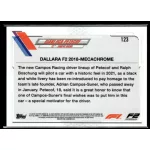 2021 Topps Chrome Formula 1 F2 CARS #123 Gianluca Petecof