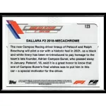 2021 Topps Chrome Formula 1 F2 CARS #123 Gianluca Petecof