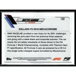 2021 Topps Chrome Formula 1 F2 CARS #132 Matteo Nannini