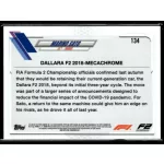 2021 Topps Chrome Formula 1 F2 CARS #134 Marino Sato