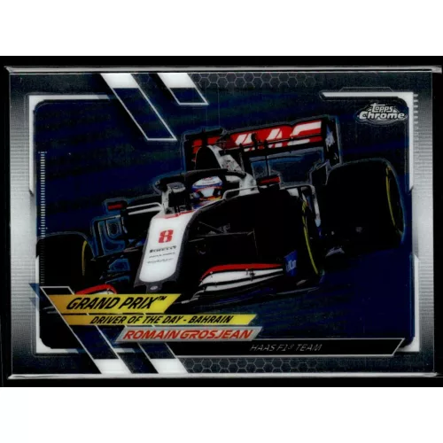 2021 Topps Chrome Formula 1 GRAND PRIX DRIVER OF THE DAY #157 Romain Grosjean