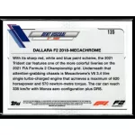 2021 Topps Chrome Formula 1 F2 CARS #135 Bent Viscaal