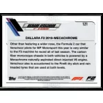 2021 Topps Chrome Formula 1 F2 CARS #121 Richard Verschoor