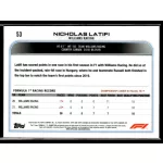 2022 Topps Chrome Formula 1 Racing  #53 Nicholas Latifi