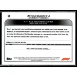 2022 Topps Chrome Formula 1 Racing  #68 Zhou Guanyu