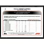 2022 Topps Chrome Formula 1 Racing Black & White RayWave Refractor #2 Max Verstappen