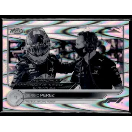   2022 Topps Chrome Formula 1 Racing Black & White RayWave Refractor #173 Sergio Perez