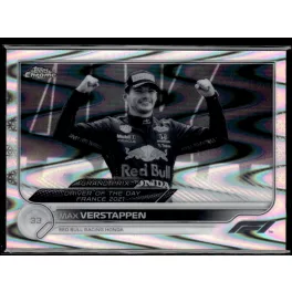   2022 Topps Chrome Formula 1 Racing Black & White RayWave Refractor #179 Max Verstappen