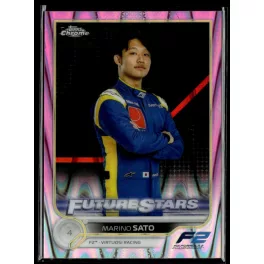   2022 Topps Chrome Formula 1 Racing Future Stars - Pink RayWave Refractor #80 Marino Sato 72/75