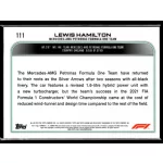 2022 Topps Chrome Formula 1 Racing  #111 Lewis Hamilton