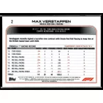 2022 Topps Chrome Formula 1 F1 DRIVERS #2 Max Verstappen