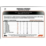 2022 Topps Chrome Formula 1 F1 DRIVERS #21 Sergio Perez