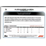 2022 Topps Chrome Formula 1 F1 DRIVERS #54 Alexander Albon