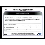 2022 Topps Chrome Formula 1 Future Stars #93 Richard Verschoor