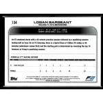2022 Topps Chrome Formula 1 CARS #134 Logan Sargeant