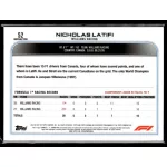 2022 Topps Chrome Formula 1 Refractor F1 DRIVERS #52 Nicholas Latifi