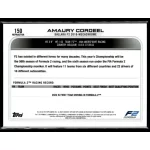 2022 Topps Chrome Formula 1 Refractor CARS #150 Amaury Cordeel