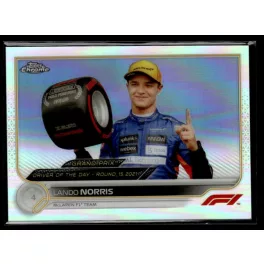   2022 Topps Chrome Formula 1 Refractor GRAND PRIX DRIVER OF THE DAY #186 Lando Norris