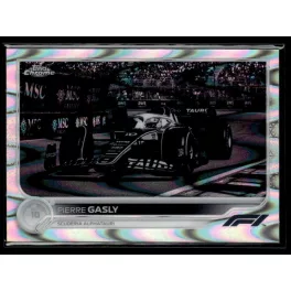   2022 Topps Chrome Formula 1 Black and White RayWave Refractors F1 DRIVERS #46 Pierre Gasly