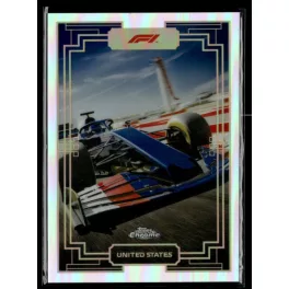   2022 Topps Chrome Formula 1 Art du Grand Prix  #ADGPC-US Formula 1 United States Grand Prix