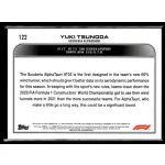 2022 Topps Chrome Formula 1 Gold Purple Refractors F1 DRIVERS #122 Yuki Tsunoda