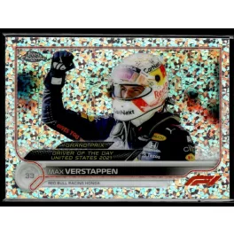   2022 Topps Chrome Formula 1 Mini Diamond Refractors GRAND PRIX DRIVER OF THE DAY #188 Max Verstappen 071/299