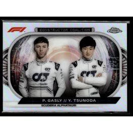   2022 Topps Chrome Formula 1 Constructors Coalition  #CC-AT Pierre Gasly/Yuki Tsunoda