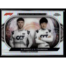   2022 Topps Chrome Formula 1 Constructors Coalition  #CC-AT Pierre Gasly/Yuki Tsunoda