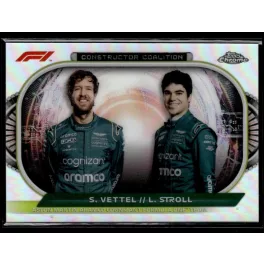   2022 Topps Chrome Formula 1 Constructors Coalition  #CC-AM Sebastian Vettel/Lance Stroll