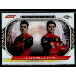   2022 Topps Chrome Formula 1 Constructors Coalition  #CC-SF Carlos Sainz/Charles Leclerc