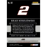 2016 Panini Prizm DRIVER INTRODUCTIONS #82 Brad Keselowski