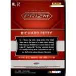 2016 Panini Prizm NASCAR HALL OF FAME #92 Richard Petty