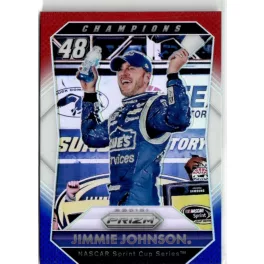   2016 Panini Prizm Prizms Red White and Blue CHAMPIONS #65 Jimmie Johnson