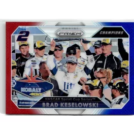   2016 Panini Prizm Prizms Red White and Blue CHAMPIONS #70 Brad Keselowski