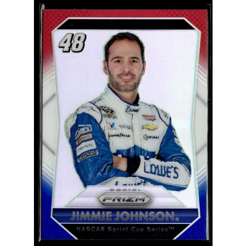 2016 Panini Prizm Red  White & Blue #40 Jimmie Johnson