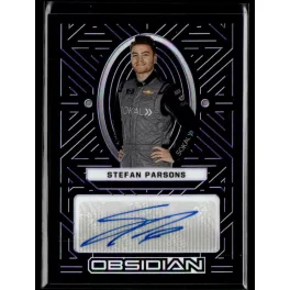   2023 Panini Chronicles Obsidian Signatures Electric Etch Purple  #SP Stefan Parsons 
