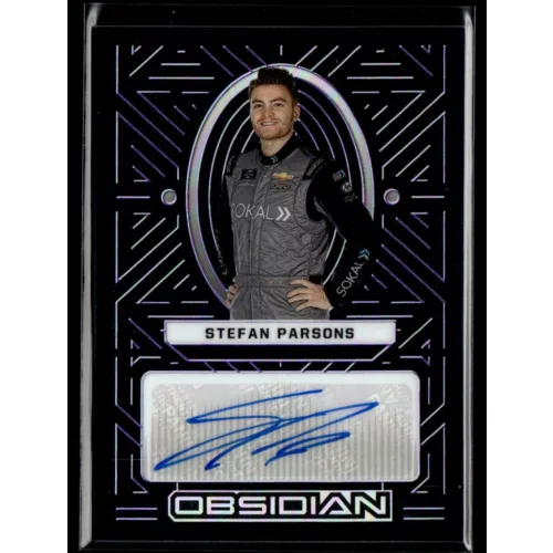 2023 Panini Chronicles Obsidian Signatures Electric Etch Purple  #SP Stefan Parsons 