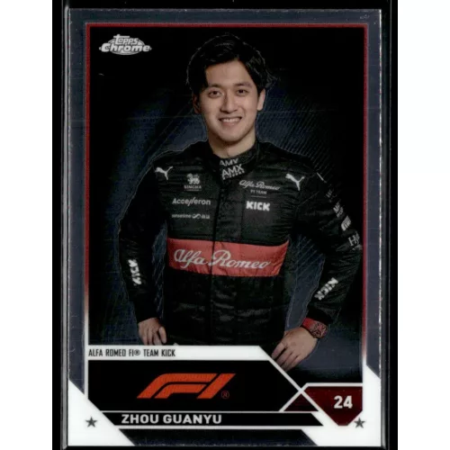 2023 Topps Chrome Formula 1 F1 Drivers #58 Zhou Guanyu 
