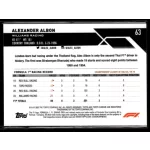 2023 Topps Chrome Formula 1 F1 Drivers #63 Alexander Albon 