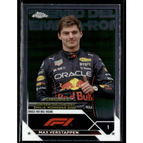 2023 Topps Chrome Formula 1 Grand Prix Driver of the Day #169 Max Verstappen 
