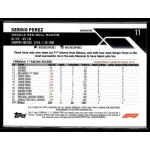 2023 Topps Chrome Formula 1 Refractor F1 Drivers #11 Sergio Perez 