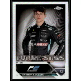   2023 Topps Chrome Formula 1 Refractor F2 Drivers - Future Stars #85 Arthur Leclerc 