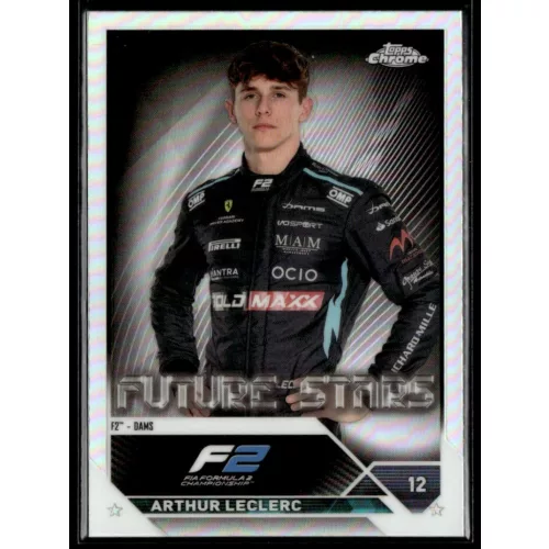 2023 Topps Chrome Formula 1 Refractor F2 Drivers - Future Stars #85 Arthur Leclerc 