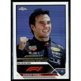   2023 Topps Chrome Formula 1 Refractor Grand Prix Driver of the Day #182 Sergio Perez 