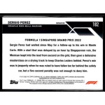 2023 Topps Chrome Formula 1 Refractor Grand Prix Driver of the Day #182 Sergio Perez 