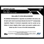 2023 Topps Chrome Formula 1 Gold Purple Refractor F2 Cars #137 Arthur Leclerc 